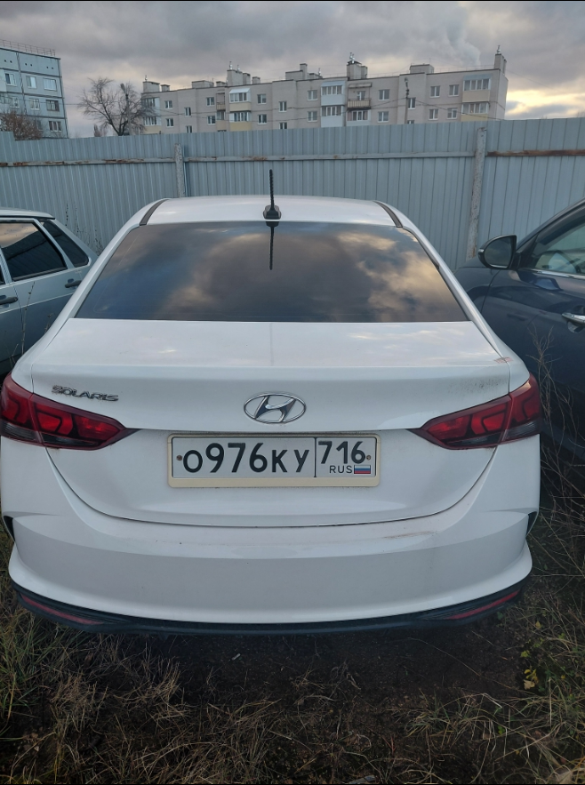 HYUNDAI Солярис, г/н О976КУ716, 2022 г.в, VIN Z94K241CBNR333607, цвет белый