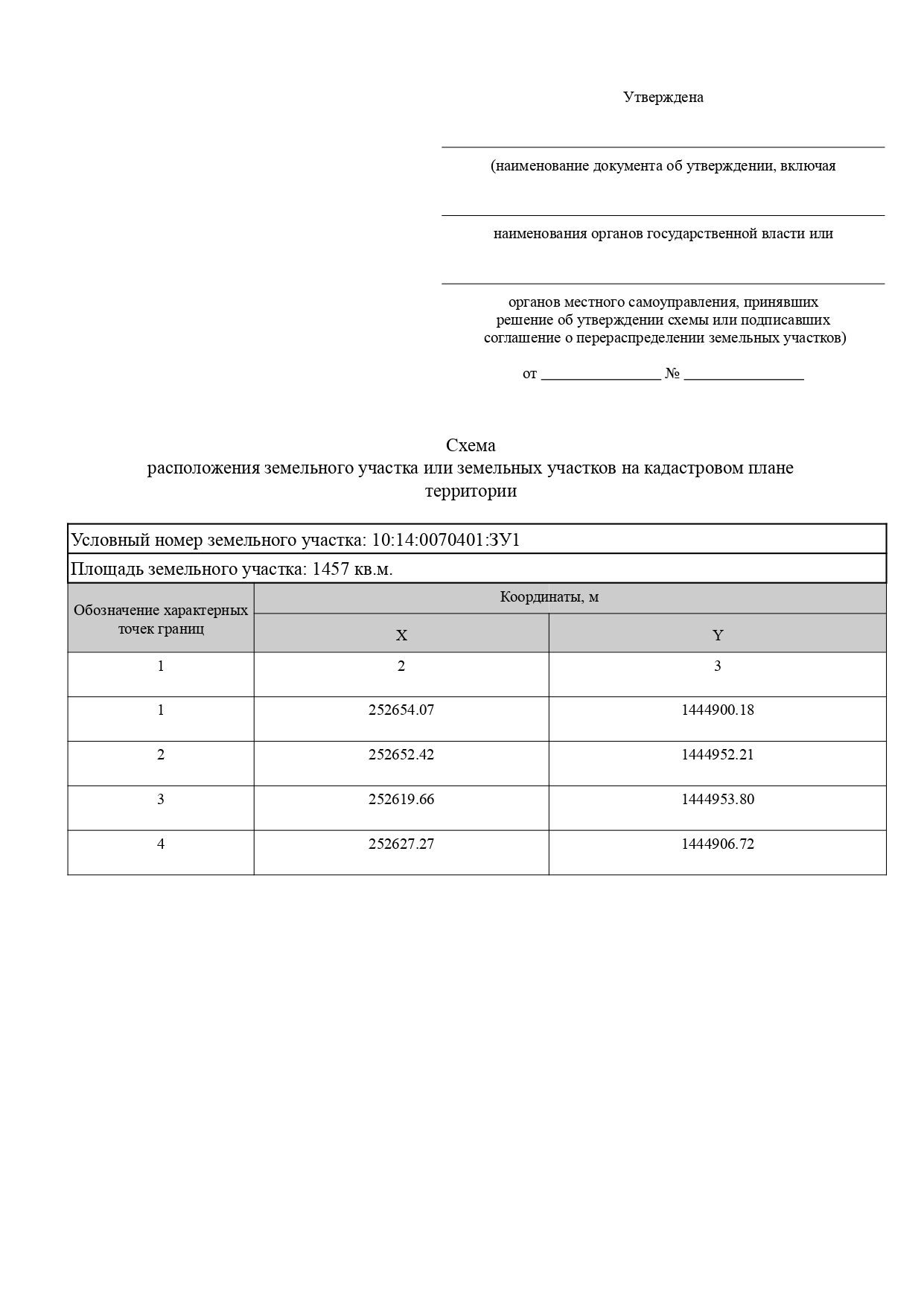 Земельный участок в кадастровом квартале 10:14:0070401, площадью 1457 кв. м.